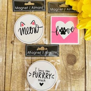 Set of 3 “Cat Sentiment Magnets”